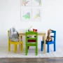 Humble Crew Primary Toddler Wood Table and 4 Chairs Set, Natural/Primary - Image 3