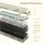 Ajazz AK992 Wired Mechanical Keyboard 98-Key Full Layout Hot-Swap USB Gaming keyboard Multimedia Key Knob for Desktop PC Laptop - Image 2