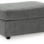 Signature Design by Ashley Contemporary Stairatt Ottoman, Gravel - Image 1