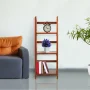 Casual Home 3 Shelf 14 Inch Folding Office Furniture Wood Bookcase, Mahogany - Image 3