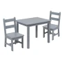 Brittanya Kids 3 Piece Solid Hardwood Table and Chair Set for Playroom, Kitchen - Image 2