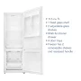 Insignia™ - 24 in. Wide 11.5 Cu. Ft. Bottom Mount Refrigerator with ENERGY STAR Certification - White - Image 3