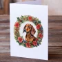 Dachshund Christmas Flowers Greeting Cards Pack of 8 - Image 2
