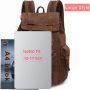 High Capacity Canvas Vintage Backpack - for School Hiking Travel 12-17" Laptop - Image 6