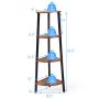 4-Tier Multipurpose Corner Shelf Bookcase - Image 4