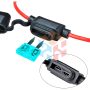 3 Pack 14 Gauge Mini ATC 15A Fuse Holder In-Line AWG Wire Copper 12 Volt Blade - Image 2