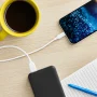 Best Buy essentials™ - 4’ Lightning to USB Braided Charge-and-Sync Cable - White - Image 2
