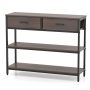 Console Table with Folding Fabric Drawers for Entryway - Image 3