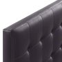 Lily Brown Queen Upholstered Vinyl Headboard - Image 3