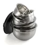 5-Piece Stainless Steel Silver Mixing Bowl Set with Lids - Image 2