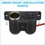 Dual USB 12V Car Cigarette Lighter Socket Splitter Charger Power Adapter Outlet - Image 4