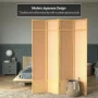 7 ft. Natural 4-Panel Room Divider - Image 6