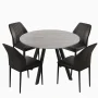 Siefert 35.4'' Round Dining Table Set, Kitchen Dining Table and 4 Dining Chairs - White - Image 1