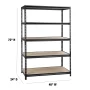 WORKPRO 48-Inch 5-Tier Freestanding Shelf with Particle Board Shelves, 4000 lb. Capacity - Image 3