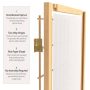 4 ft. Short Window Pane Shoji Screen - Natural - 4 Panels - Image 5