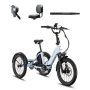 Lectric eBikes - XP Trike2 Foldable eBike (Max 50mi/14mph) + Support Seat/Suspension Seat Post/Elite Headlight - Glacier Blue - Image 1