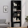 Costway 5-Tier Bookcase with 2 Anti-tipping Devices.Freestanding Bookshelf for Bedroom Black - Image 2