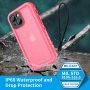 SPORTLINK Compatible with iPhone 13 Mini Waterproof Case - Full Body Shockproof Dustproof Phone Screen Protector Rugged Waterproof Case for iPhone 13 Mini 5.4 Inches Pink - Image 3