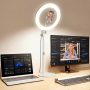 Desk Ring Light with Stand for Computer, Zoom Lighting for Computer, 30 Light Modes for Video Conference, Video Calls, Home Office, Desk Lighting for Video Recording, Podcast, Webcam, Stream - Image 2