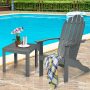 Acacia Wood Outdoor Adirondack Chair with Ergonomic Design - Image 2