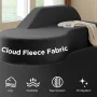 Aukfa 91" Modern Cloud Sofa Curved Boneless Couch Deep Seat Sofa for Living Room Bedroom, Chenille, Dark Gray - Image 6