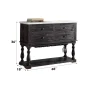 Arlethe 48"L 4-Drawer Server with Natural Marble Top in White and Weathered Espresso - Image 3