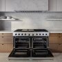 Thor Kitchen - 60 in. Wide 8 Burner 9.6 Cu Ft. Freestanding Double Oven Convection Liquid Propane Gas Range - Stainless Steel - Image 3