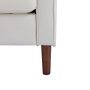 A&D Home Sedona Ivory White Faux Linen Modern Accent Chair, Upholstered Contemporary Lounge Armchair - Image 4