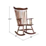 International Concepts Colonial Rocking Chair - Antique Black - Espresso - Image 4