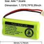 BT183342 BT283342 BT166342 BT266342 BT162342 BT262342 Battery Compatible with VTech CS6114 CS6419 CS6719 AT&T EL52300 CL80112 VTech CS6719-2 Cordless Handsets (Pack of 2) - Image 3