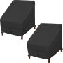 Porch Shield Patio Chair Covers -Waterproof Outdoor Lounge Deep Seat Lawn Chair Cover 2 Pack - 30W x 33D x 34H inch, Black - Image 1