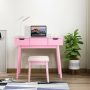 Makeup Vanity Table Set with Flip Top Mirror and 2 Drawers - Image 5