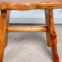 Rustic Natural Edge Cedar Wood Bench Stool End Side Table Unique Accent Table 20x13x19" - Image 2