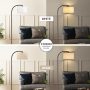 ROTTOGOON Floor Lamp for Living Room, Oil-Rubbed Bronze LED Standing Lamp with 2 Lamp Shades (Beige/White), Classic Tall Reading Pole Lamp with LED Bulb, Modern Adjustable Floor Lamp for Bedroom Study - Image 6