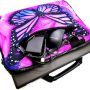 icolor 14.5 15 15.6 Inches Canvas Laptop Shoulder Bag Case,Messenger Bag Sleeve Pouch,Travel Briefcase,Computer Ultrabook Notebook Protective Carrying Bag with Adjustable Strap, Purple Butterfly - Image 3