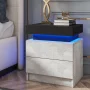Albanese Manufactured Wood Nightstand with RGB LED Lights - Image 3