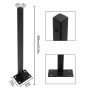 4 Pcs 16"Floating Shelf Bracket Stainless Steel Heavy Duty Black Brackets Blind - Image 2
