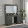 Amargosa 7-Drawer Makeup Vanity Table with LED Hollywood Mirror Lighting - Image 4