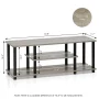 Furinno Turn-N-Tube No Tool 3-Tier Entertainment TV Stands, Gray/Black - Image 2