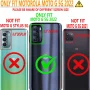 Circlemalls Case for Motorola G 5G 2022, Tempered Glass Screen Protector, Ring Stand Shockproof Cover-Blue - Image 2