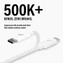Nimble - Powerknit USB-C to USB-C Cable 1M/3.3FT Fast Charging for iPhone 17–15, iPad, MacBook Air/Pro 2018–2022, Samsung & More - White - Image 4