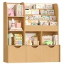Annyah Toy Storage Organizer with 3 Removable Bins, Baby-Proof Bookshelf for Nursery & Playroom - Image 3