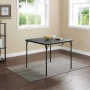 Mainstays 34" Square Resin Fold-in-Half Table, Rich Black - Image 5