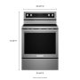 KitchenAid - 30 in. Wide 5 elements 6.4 cu. ft. Self-Cleaning Freestanding Electric Convection Range - Stainless Steel - Image 4