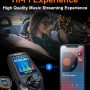 Upgraded Bluetooth FM Transmitter for Car, Wireless Radio Adapter Kit W 1.8" Color Display Hands-Free Call AUX in/Out SD/TF Card USB Fast Charge 18W for All Smartphones Audio Players - Black - Image 2