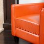 Darvis Burnt Orange Leather Recliner Club Chair - Image 5