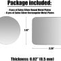 SALEX Replacement Metal Plates Set 16 Pack for Magnetic Car Phone Holders, Wall, Air Vent Mounts, Cases, Magnets. Kit of 8 Silver Round and 8 Rectangular Iron Discs without Holes. 3M Adhesive Backing. - Image 1