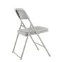 Grey Plastic Seat Stackable Outdoor Safe Folding Chair (Set of 4) - Image 5