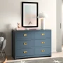 Hubble 6-Drawer Campaign-Inspired Manufactured Wood Dresser - Image 3