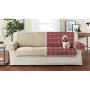 Mainstays 3-Piece Reversible Microfiber Sofa Pet Cover Protector, Tan/Red - Image 3